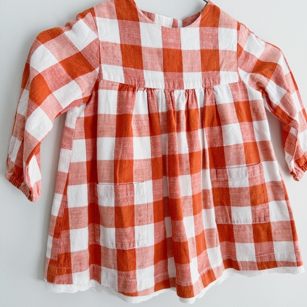 Beautiful Little Cotton Clothes, Baby/Toddler Gingham Dress - Picture 8 of 14